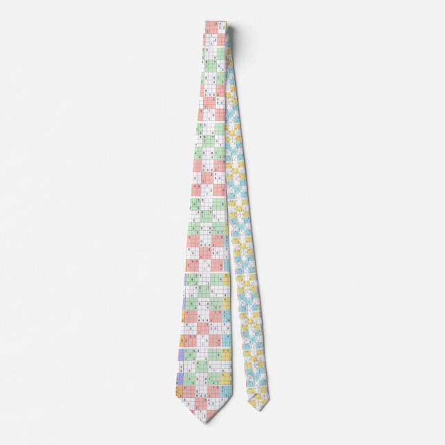 Corbata pastel sudoku (Anverso)