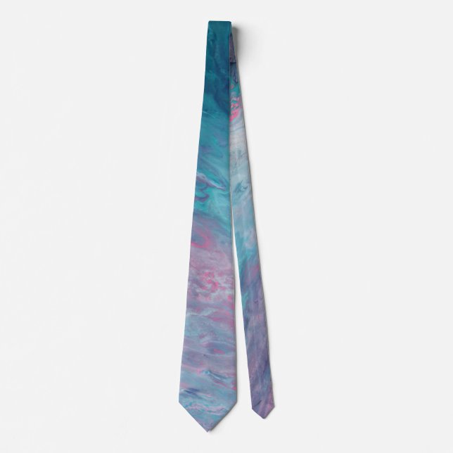 Corbata Pasteles modernos Arte fluido (Anverso)