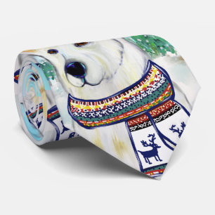 Corbata Pastor Alemán Blanco  