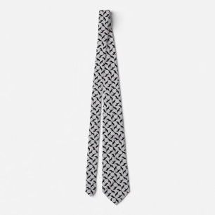 Corbata Pastor Alemán negro sobre gris