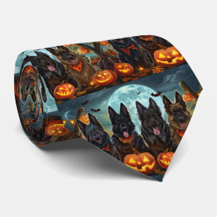 Corbata Pastor belga Halloween Spooky