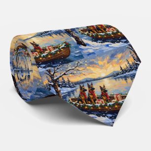 Corbata Pastor Belga Tervuren Barco de Navidad Fiesta