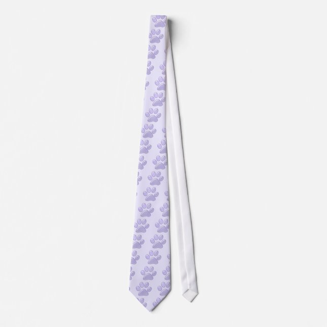 Corbata pata de gato de gingham - morado (Anverso)
