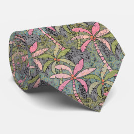 Corbata Patas Pastel de rosa, verde y gris