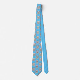 Corbata Patín de la cabeza azul del león azul Pastel