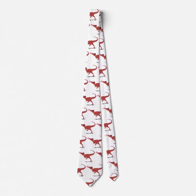 Corbata Patinador T-rex (Anverso)