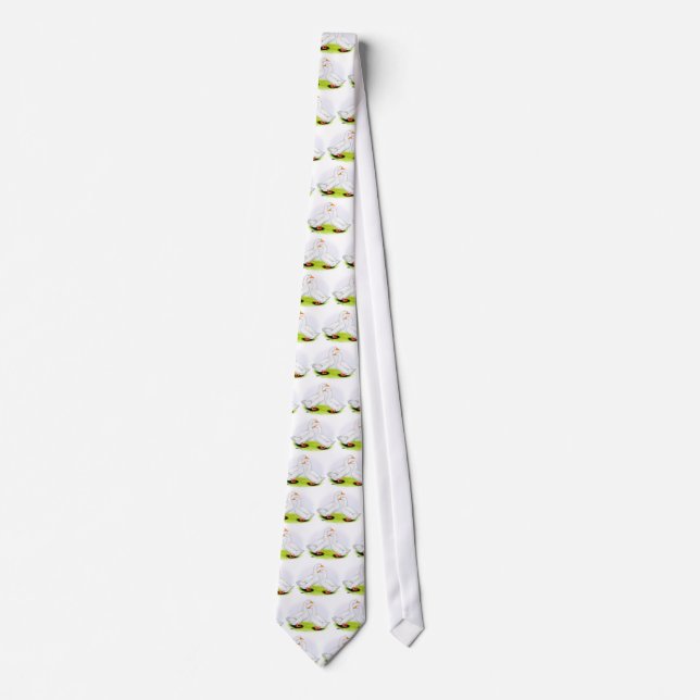Corbata Pato: Pekins Blancos (Anverso)