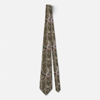 Corbata Pato Silbón Fondo Camuflaje Temporada de Caza