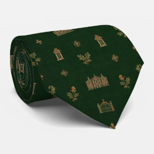 Corbata Patrimonio inglés de campo verde bosque