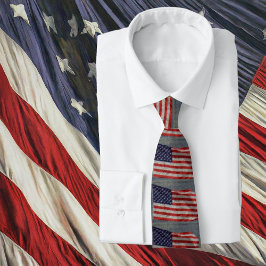 Corbata Patriota americano Rojo Blanco Estrellas Azules Ro