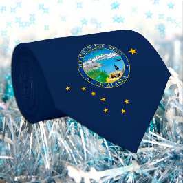 Corbata Patriotic Alaska Tie, Moda USA, Bandera Alaska