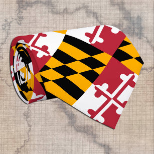 Corbata Patriotic Maryland Tie, Moda USA, Bandera Maryland