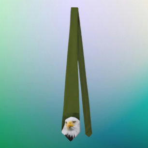 Corbata Patriótica con Cabeza de Águila Calva Maje