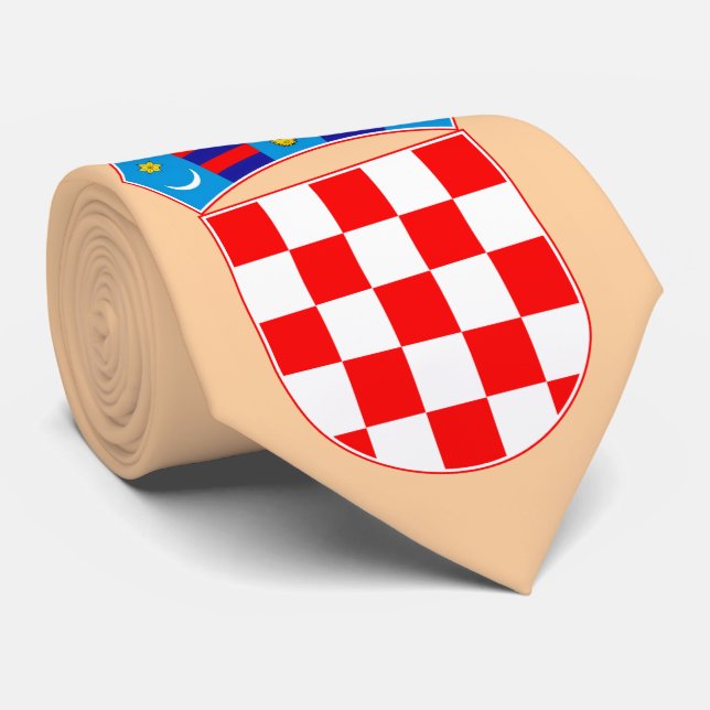 Corbata patriótica con escudo de armas croata (Enrollado)