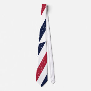 Corbata "Patriótica Rayada Rojo Blanco Azul USA Ne