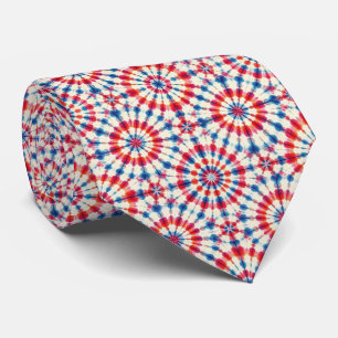 Corbata Patriótico patrón de teñido psicodélico