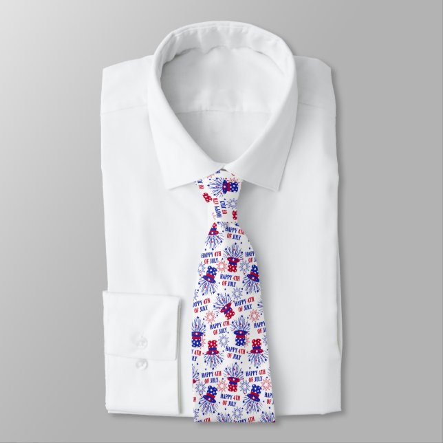 Corbata Patriótico USA 4 de julio (Atado)