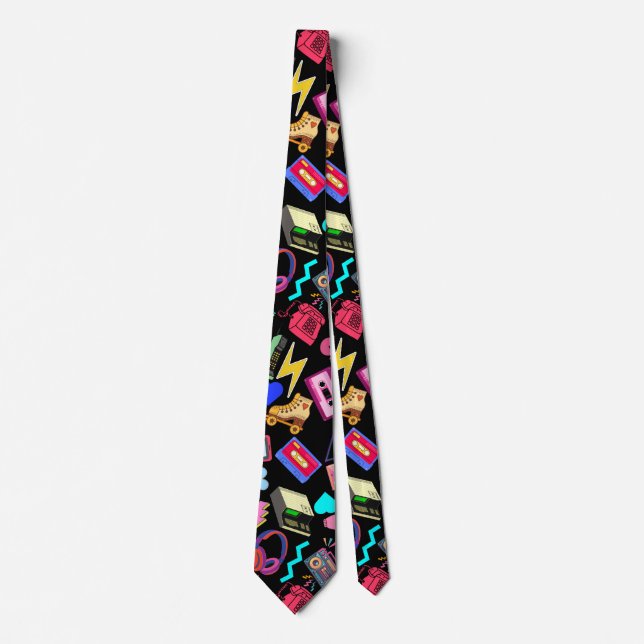 Corbata Patrón 01.w de la época 80 negro BG (Anverso)