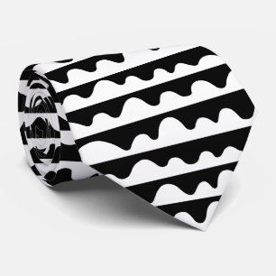 Corbata Patrón 020815 - Blanco sobre negro