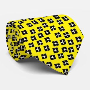 Corbata Patrón 270715 - Blanco y negro en fff300 amarillo