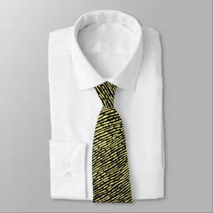 Corbata Patrón abstracto 140523 - Amarillo claro y negro