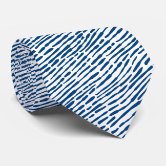 Corbata Patrón abstracto 140523 - Azul y blanco shibori