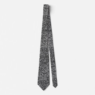 Corbata Patrón abstracto 140523 - Blanco sobre negro