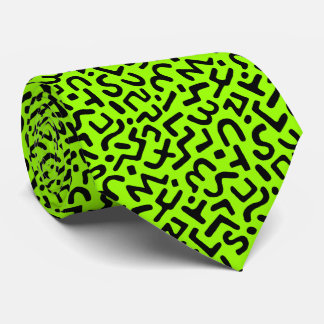 Corbata Patrón abstracto 170822 - Verde negro sobre el cor