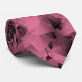 Corbata Patrón abstracto cubismo negro rosa