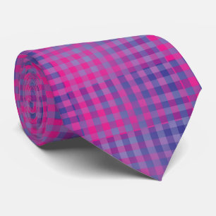 Corbata Patrón abstracto de cuadros rosa púrpura
