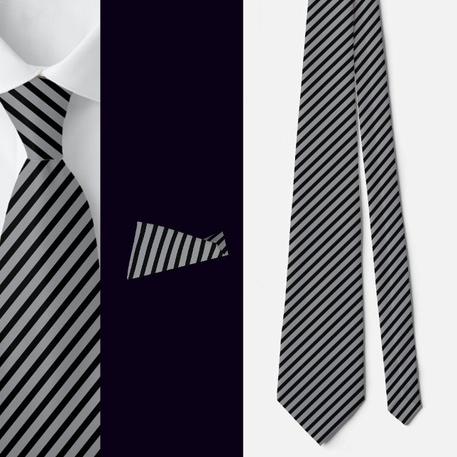 Corbata Patrón abstracto de franjas grises negras (Subido por el creador)