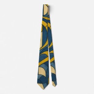 Corbata Patrón abstracto de remolino Art Nouveau