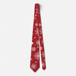 Corbata Patrón actual de copos de nieve Cute