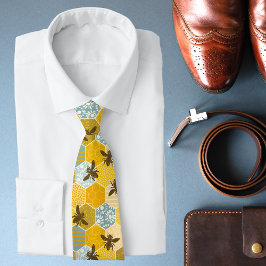 Corbata Patrón acuario colorido y moderno de la miel de ab