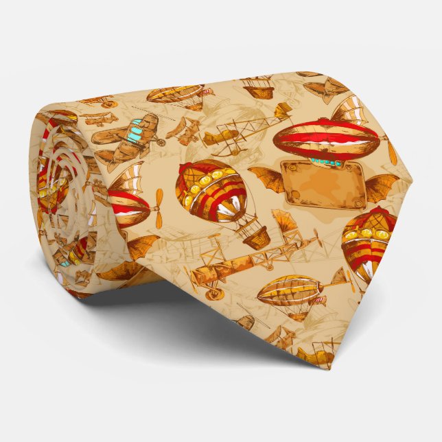 Corbata Patrón aeronáutico de Steampunk (Enrollado)