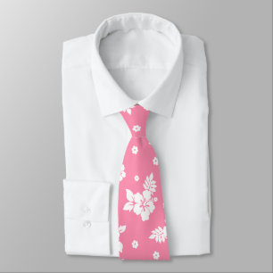 Corbata Patrón Aloha Pink Classic Hawai Seamless