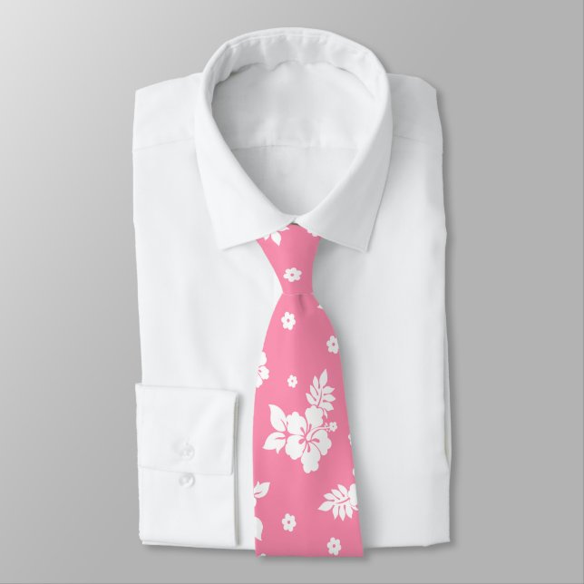 Corbata Patrón Aloha Pink Classic Hawai Seamless (Atado)