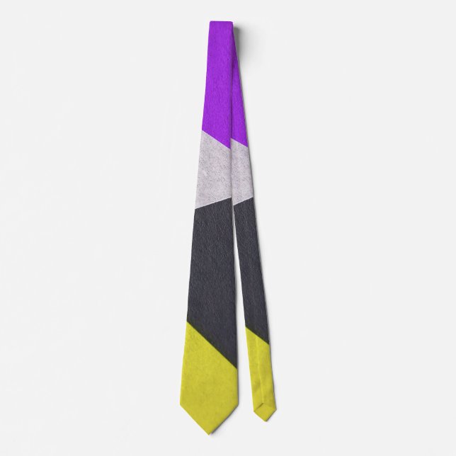 Corbata patrón amarillo morado (Anverso)