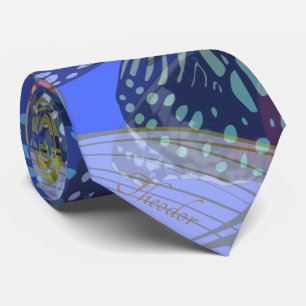 Corbata Patrón amarillo pálido de mariposa dorada de Mod