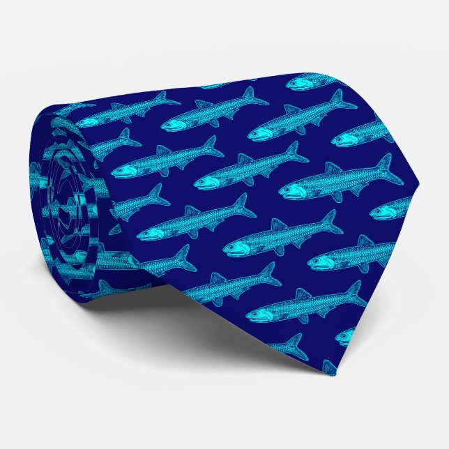 Corbata Patrón anchovy - Marina cian y profunda (Enrollado)