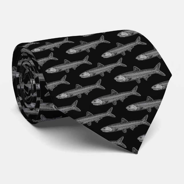 Corbata Patrón anchovy - negro y 30% gris (Enrollado)