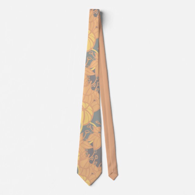 Corbata Patrón audaz de las barras y las flores modernas (Anverso)
