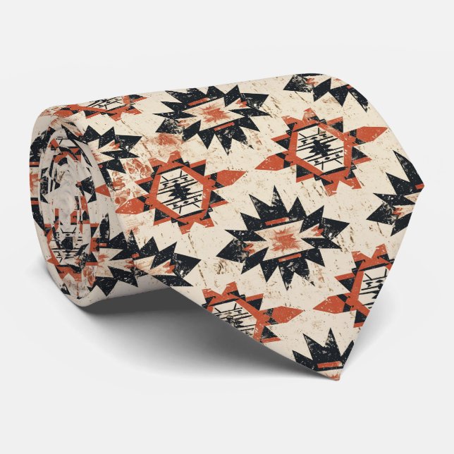Corbata Patrón azteca de Guay (Enrollado)