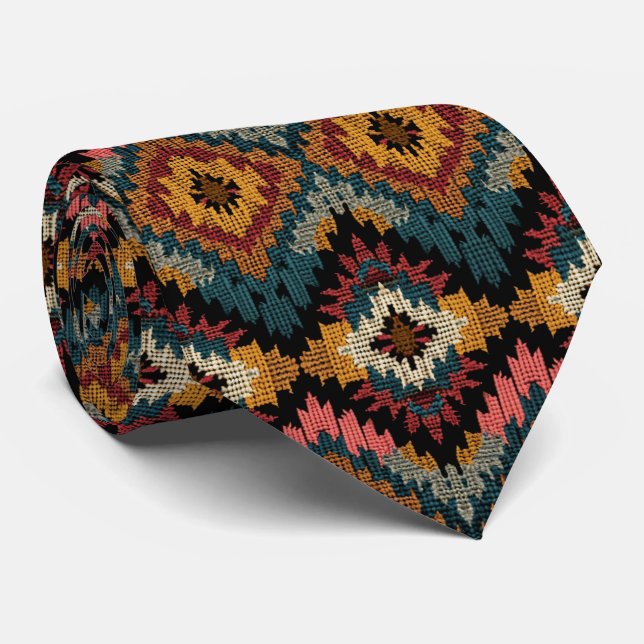 Corbata Patrón azteca Guay (Enrollado)