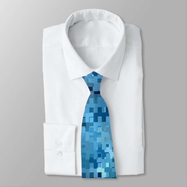 Corbata Patrón azul Guay de diseño (Atado)