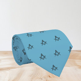 Corbata Patrón azul masonario masónico