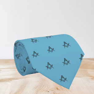 Corbata Patrón azul masonario masónico