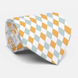 Corbata Patrón azul naranja y Pastel