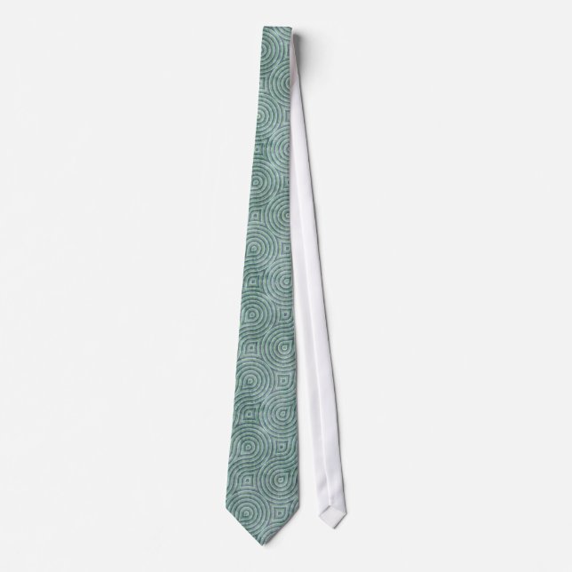 Corbata Patrón azul retro (Anverso)