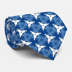 Corbata Patrón azul y blanco